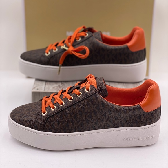 Michael Kors Shoes - \Michael Kors Poppy Lace Up Sneakers Tangerin